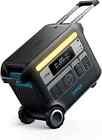 Solar or AC Charge & 120/220V, 12VDC, USB, Portable Emergency 2400W Power Backup