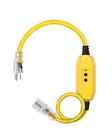 DEWENWILS 3Ft Outdoor GFCI Extension Cord with LED Lighted 3 Prong Plug, 15A/125