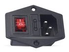 Illuminated 10A 125V Rocker Switch Power Socket Inlet Module Plug