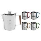 Alpine Mountain Gear 5-piece Stainless Steel Coffee Set NEW