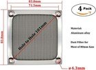 80mm Computer Fan Filter Grill w/Screws, Aluminum Frame Ultra Fine Stainless