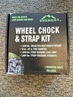 Everest Wheel Chock & Strap Kit with 6.5 ft. Straps and Mounting Bolts Included