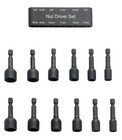 12 Piece Magnetic Nut Driver Bit Set SAE & Metric