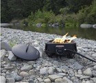 54,000 BTU Propane Black Steel Portable Fire Pit with Locking Lid