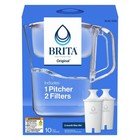 Brita Champlain 10-Cup Water Filter Pitcher + 2 Filters, NEW - Free Shipping.