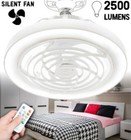2500 Lumen Ceiling Light and Fan with Socket Extender and Remote Control