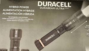 FREE SHIPPING 1500 Lumens Duracell USB Rechargable Battery Ready Flashlight