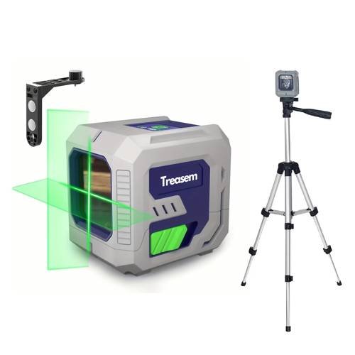 Self-leveling Cross-Line Laser Level with Tripod and Magnetic Bracket.