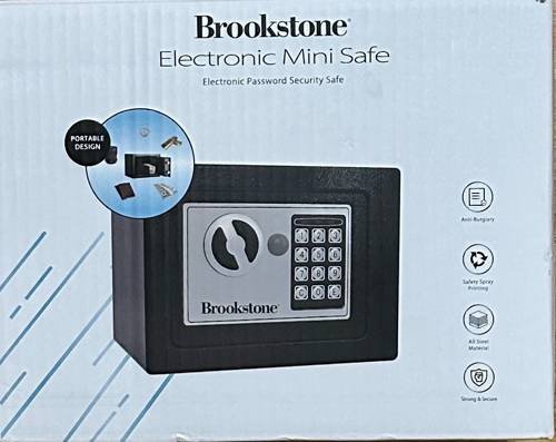 Brookstone Electronic Digital Electronic Security Mini Safe Box