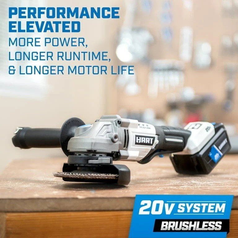 HART 20V Brushless 4-1/2â€ Cordless Angle Grinder /Cutoff Tool (HPAG25) TOOL ONLY